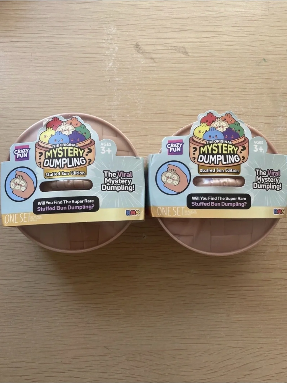 RMS Crazy Fun Mystery Squishy Dumpling Stuffed Bun Edition Lot Of 2